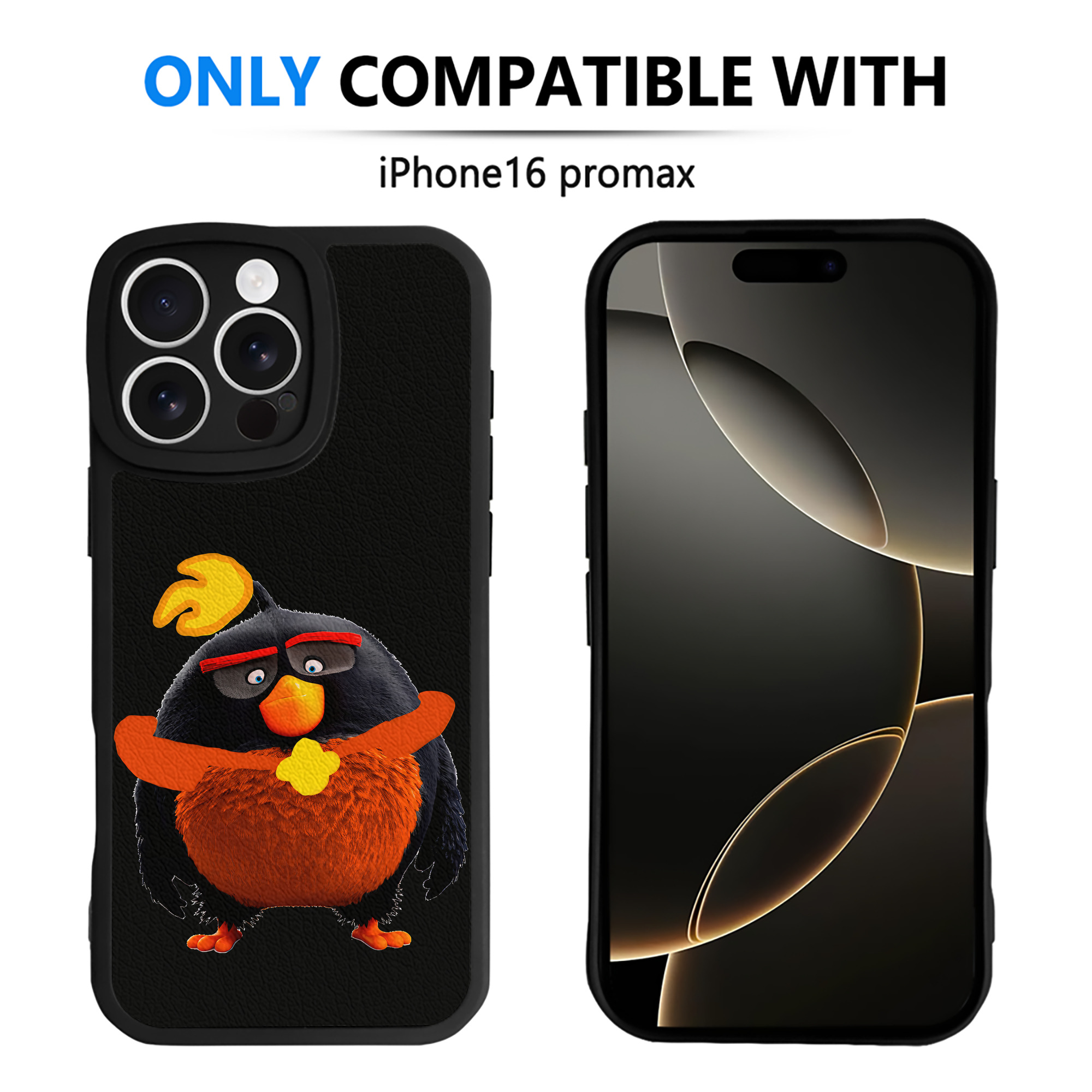 （画像用） Angry Birds アングリーバード 【iPhone 16シリーズ対応】シリコンスマホケース（レザー調） 材質：シリコン